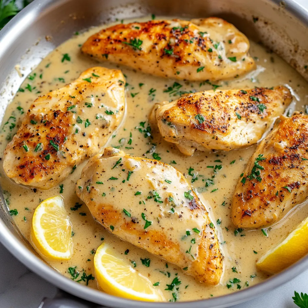 A pan of garlic Parmesan chicken.