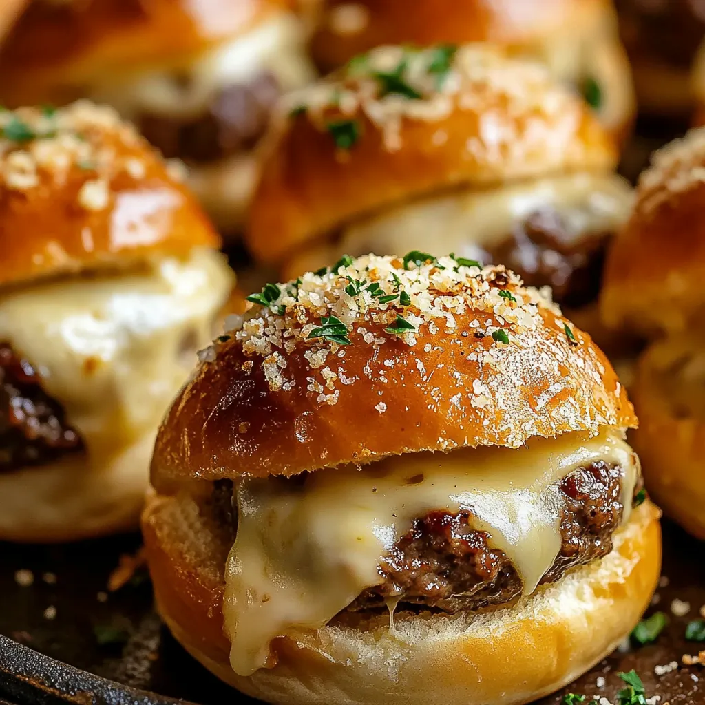 Garlic Parmesan Cheeseburger Bombs.
