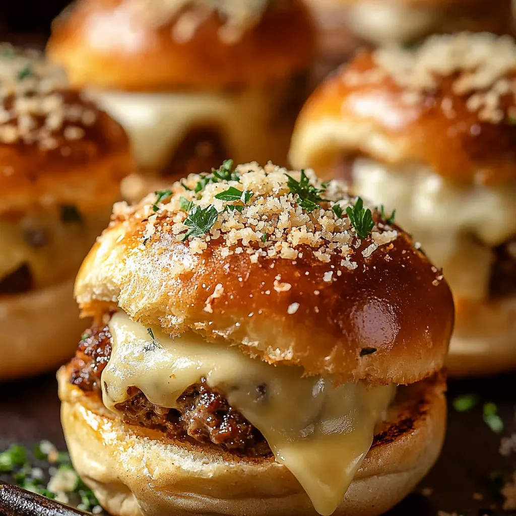 Garlic Parmesan Cheeseburger Bombs.