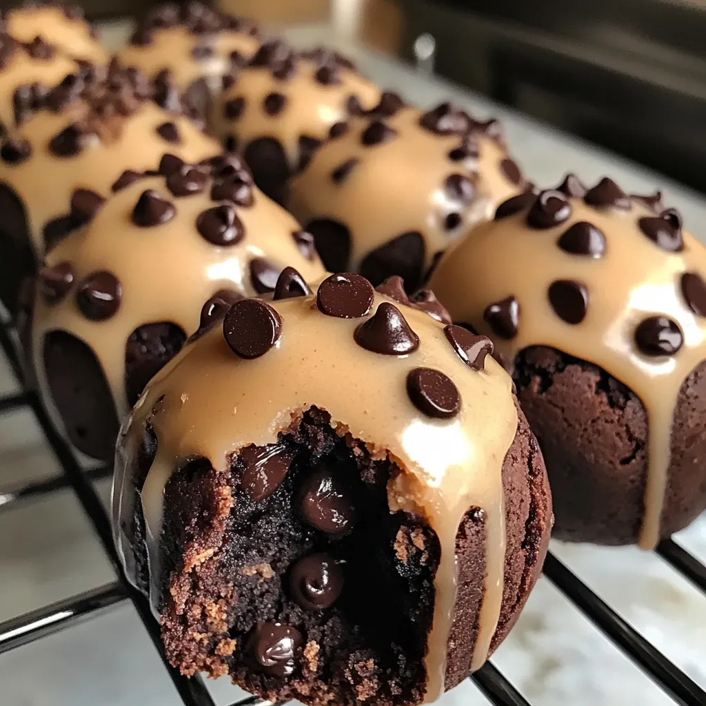 Chocolate chip cookie dough brownie bombs.