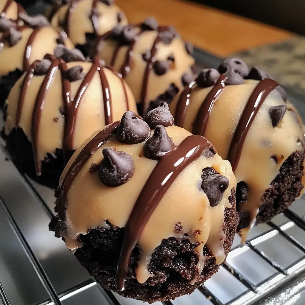 Chocolate chip cookie dough brownie bombs.