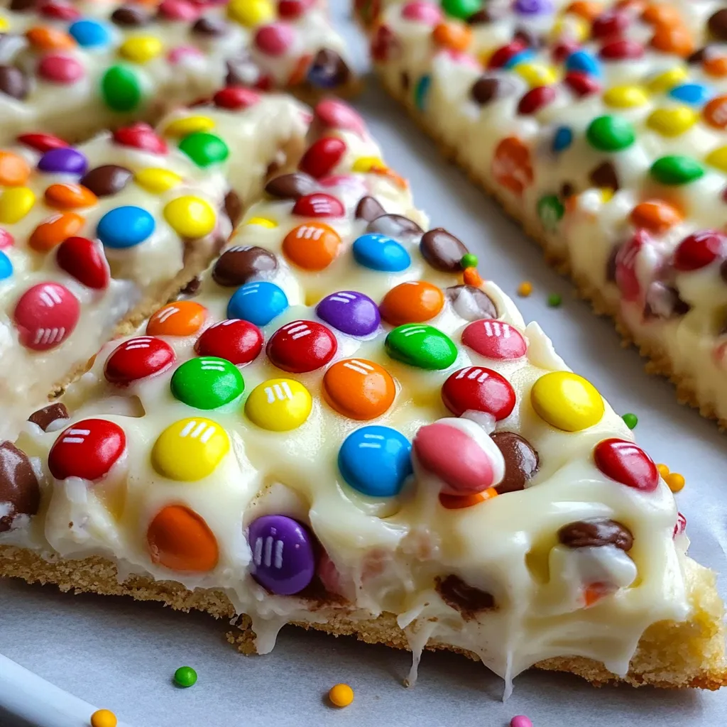 A slice of white chocolate brownie pizza.