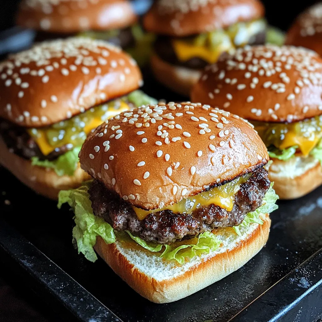 Mini Big Mac Cheeseburgers.