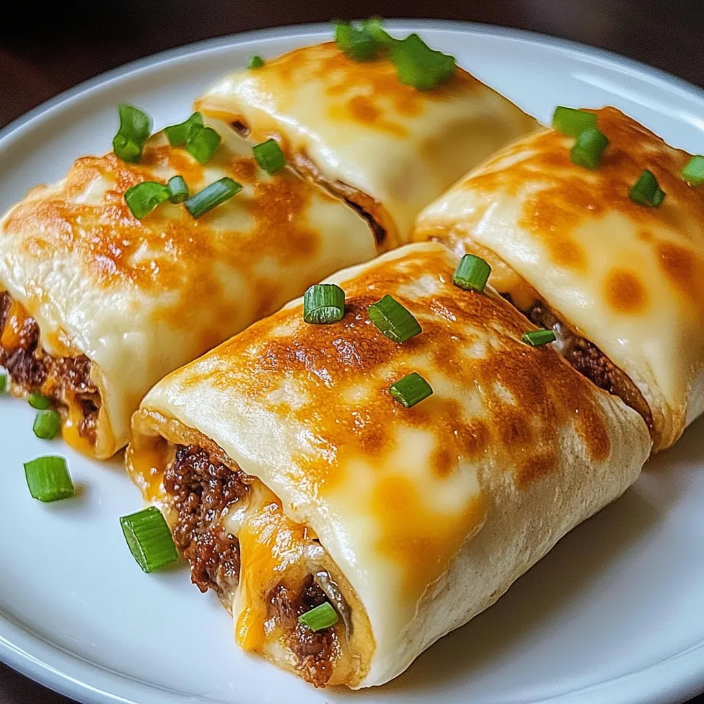 A plate of loaded cheesy pocket tacos.