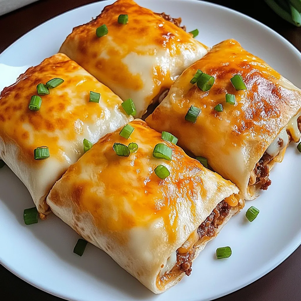 A plate of loaded cheesy pocket tacos.