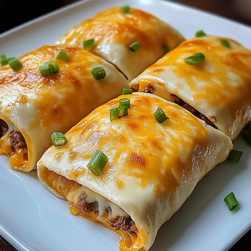 A plate of loaded cheesy pocket tacos.