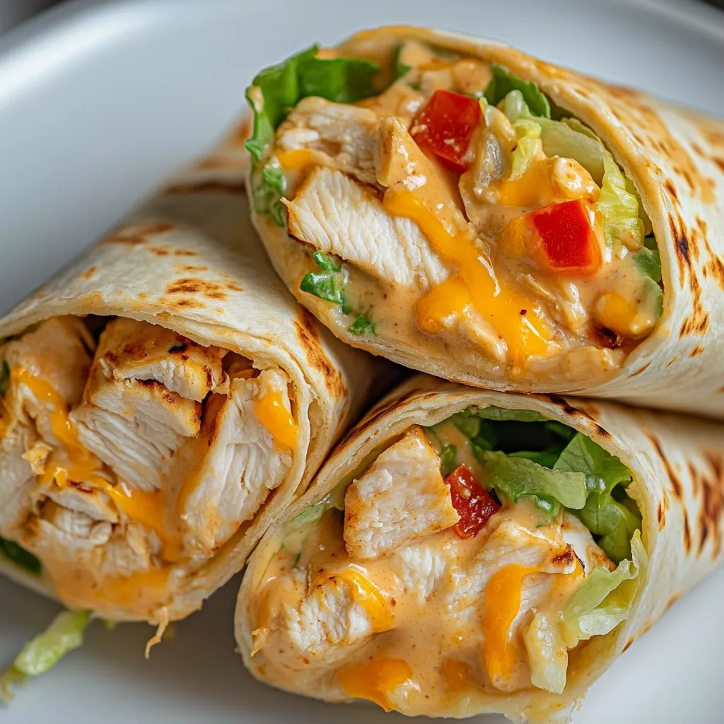 A burrito with chicken and cheese.