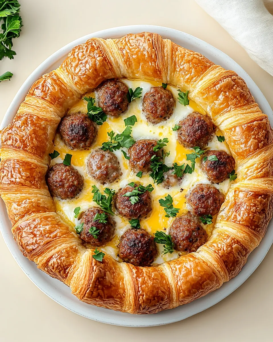 A breakfast sausage crescent roll.