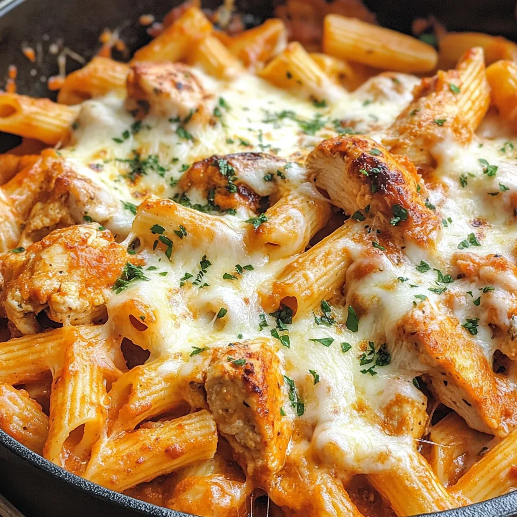 A delicious Chicken Parmesan Pasta dish.