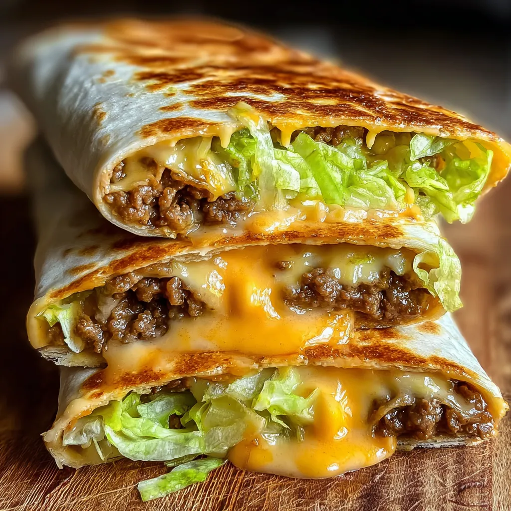 A stack of three Big Mac wraps.