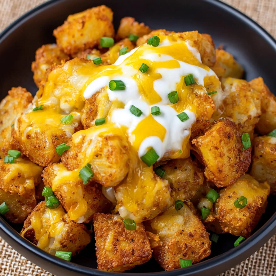 A bowl of taco bell potato bites.