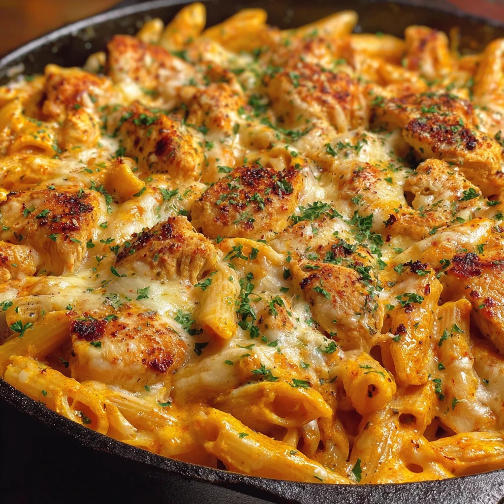 A delicious cheesy skillet creamy dream.