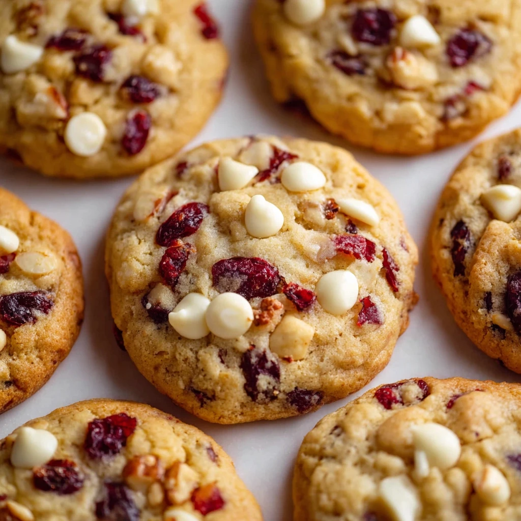 White chocolate cranberry cookies.