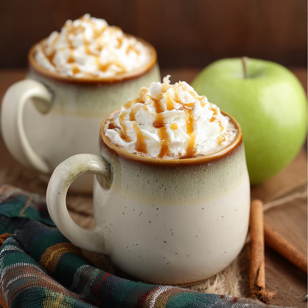 Two cups of cinnamon flavored coffee with whipped cream.