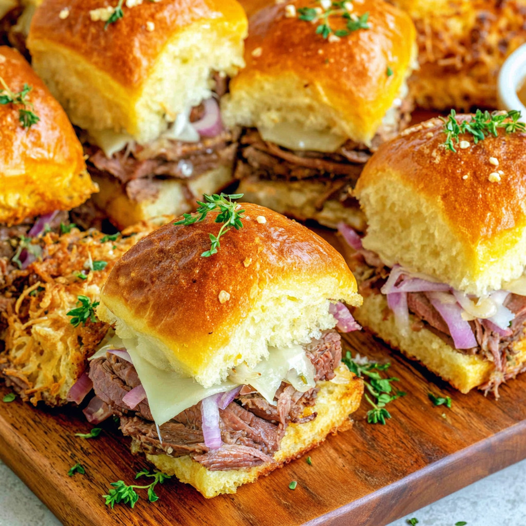A wooden cutting board with a variety of sandwiches.