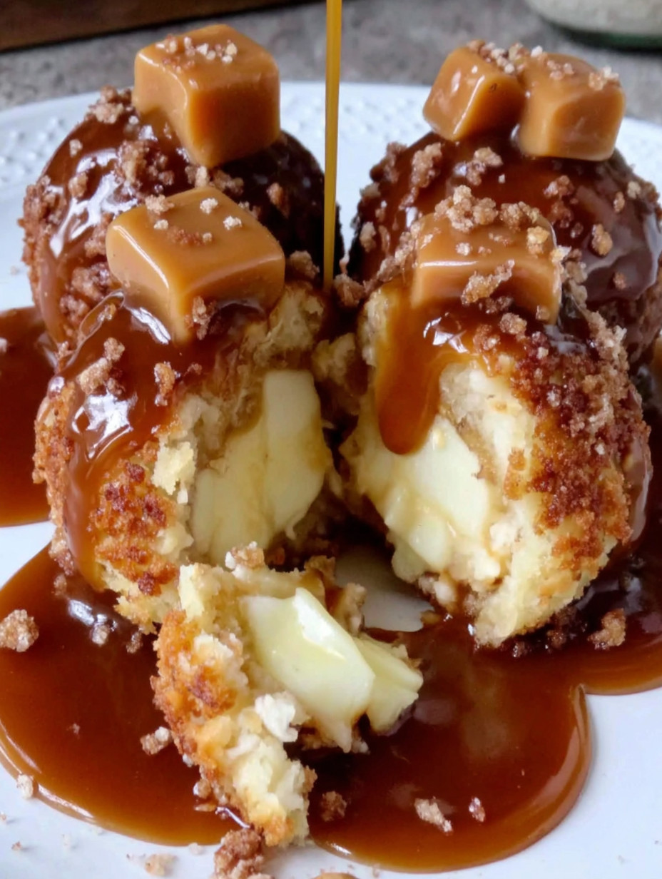 A plate of food with chocolate sauce drizzled over it.