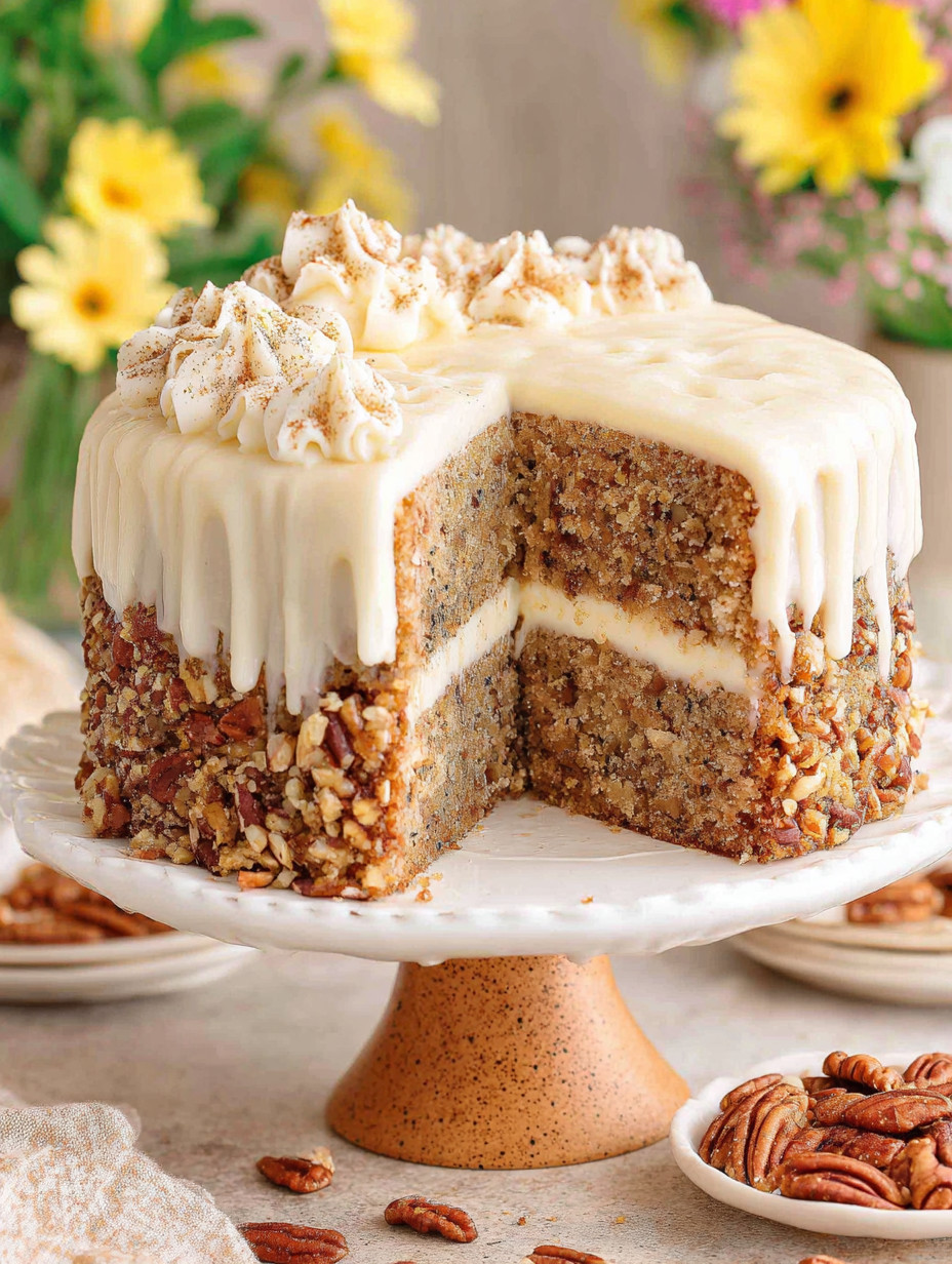 A slice of cake with a flower on top