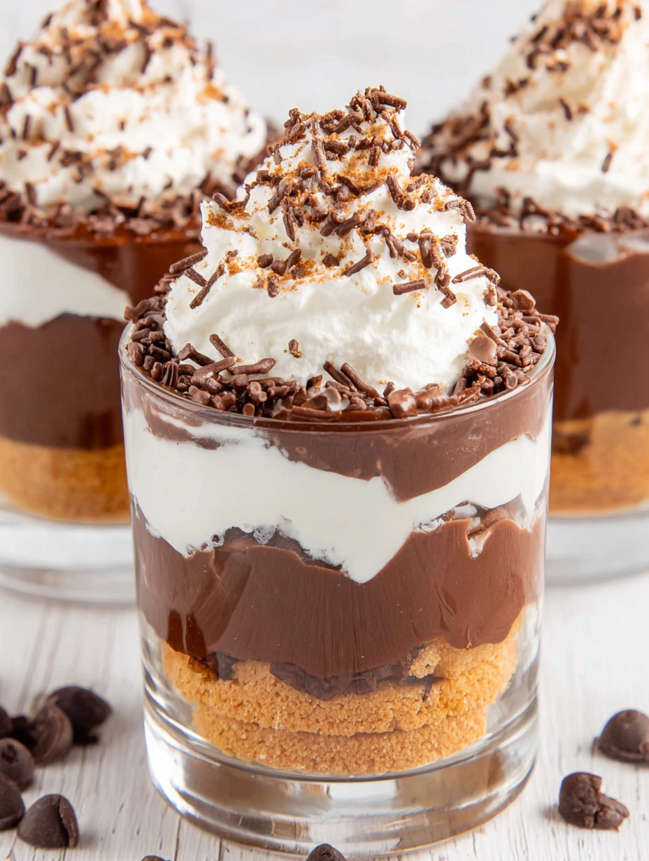 A chocolate dessert with whipped cream.