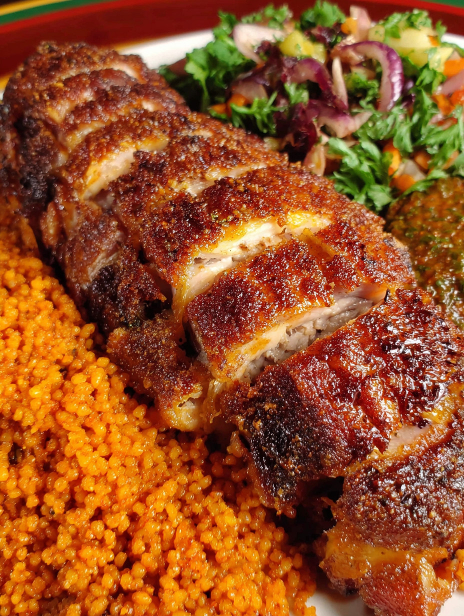 A piece of meat on a plate.