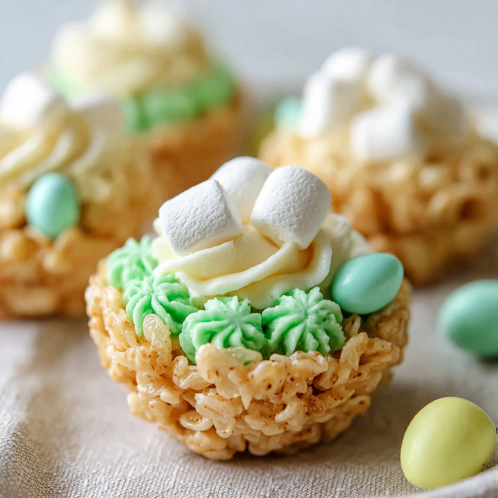 A plate of cupcakes with marshmallows on top.