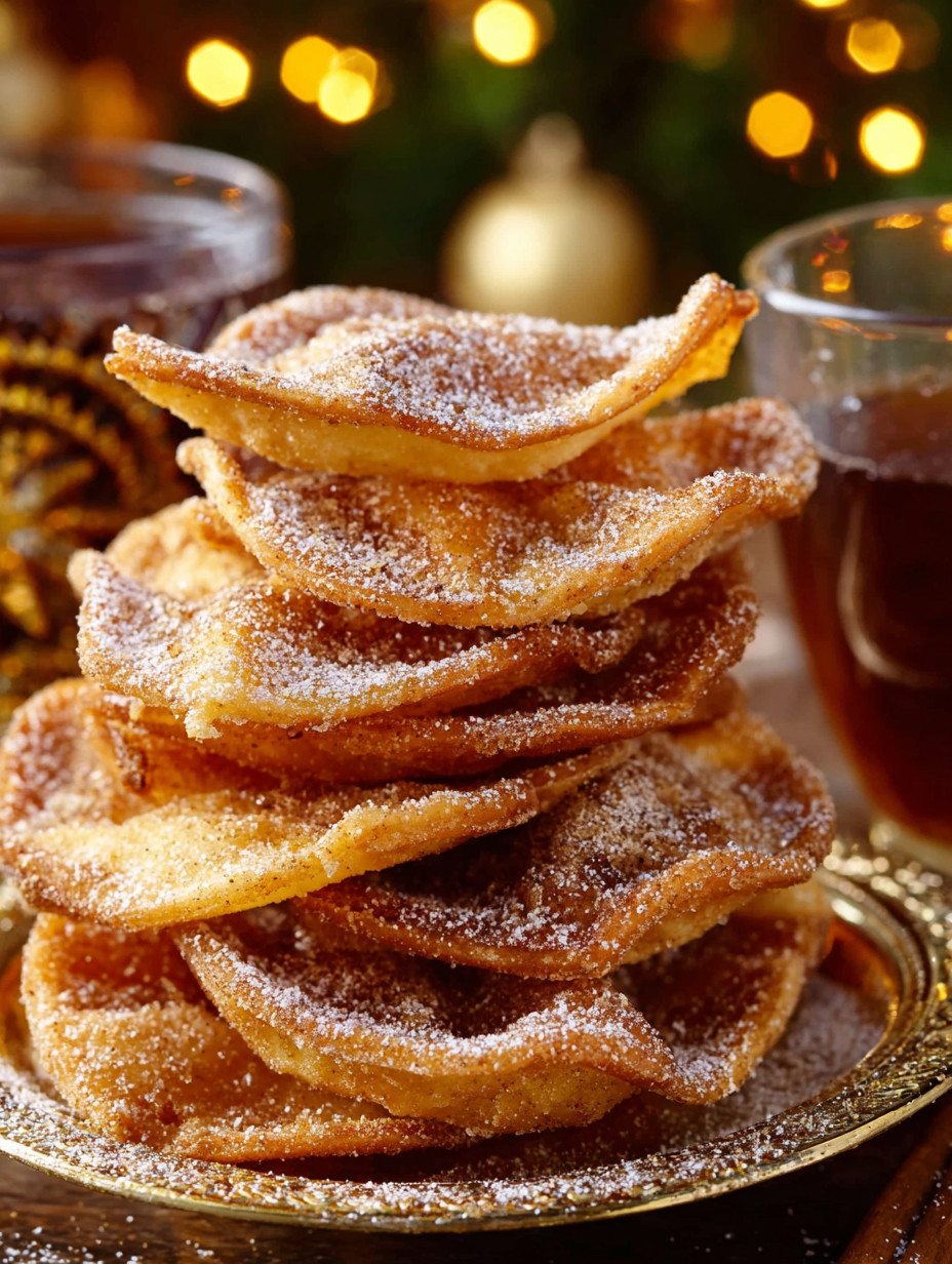 A stack of powdered sugar doughnuts.