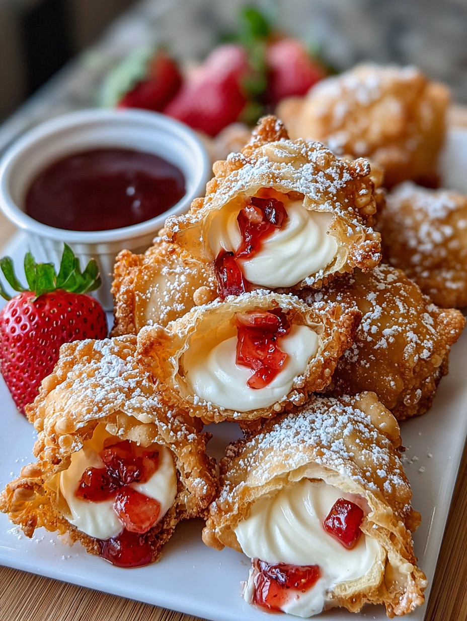 A plate of food with strawberries and whipped cream.