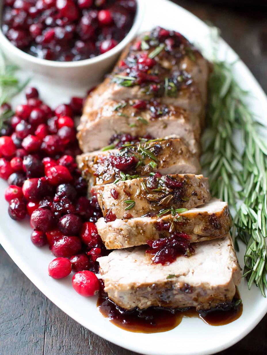 A plate of food with meat and berries.