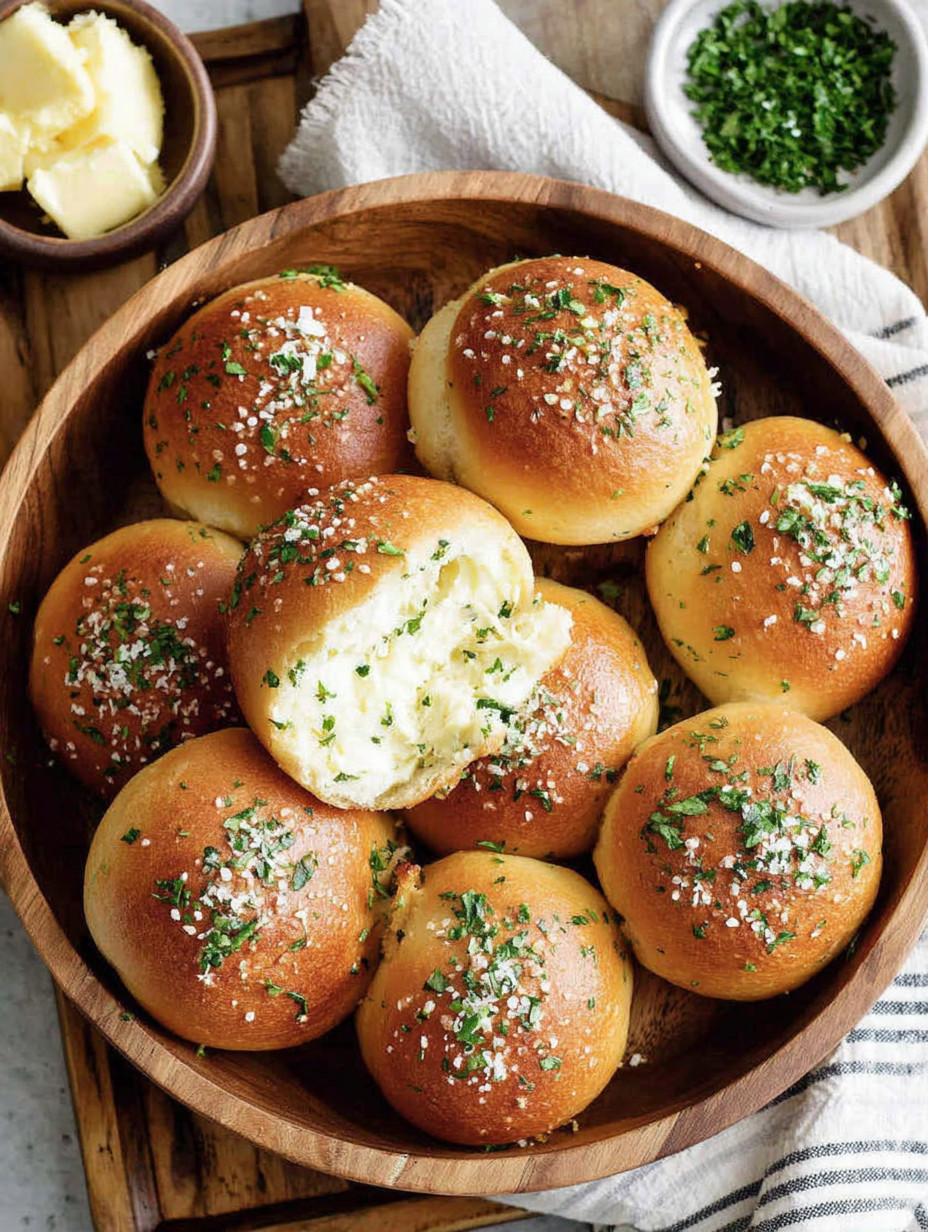 A bowl of bread with butter in it.