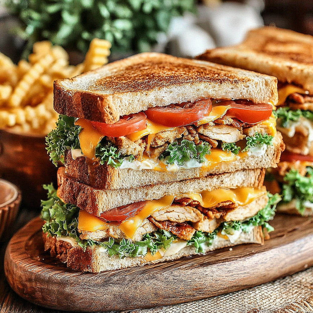 A sandwich with tomatoes and cheese.