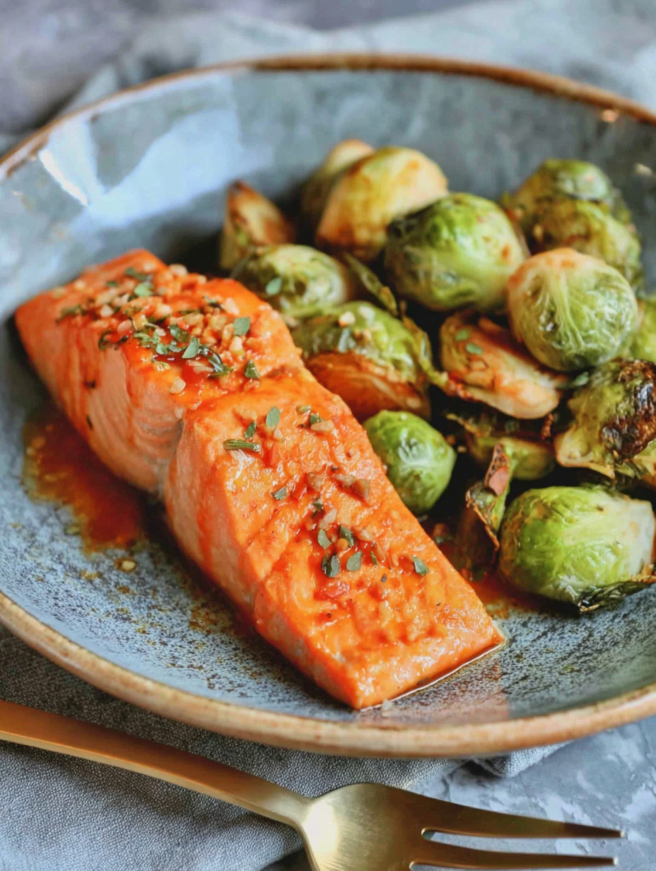 A plate of food with fish and vegetables.