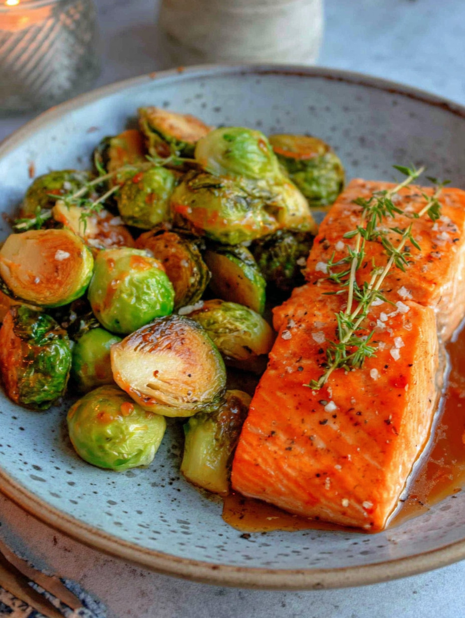 A plate of food with fish and vegetables.
