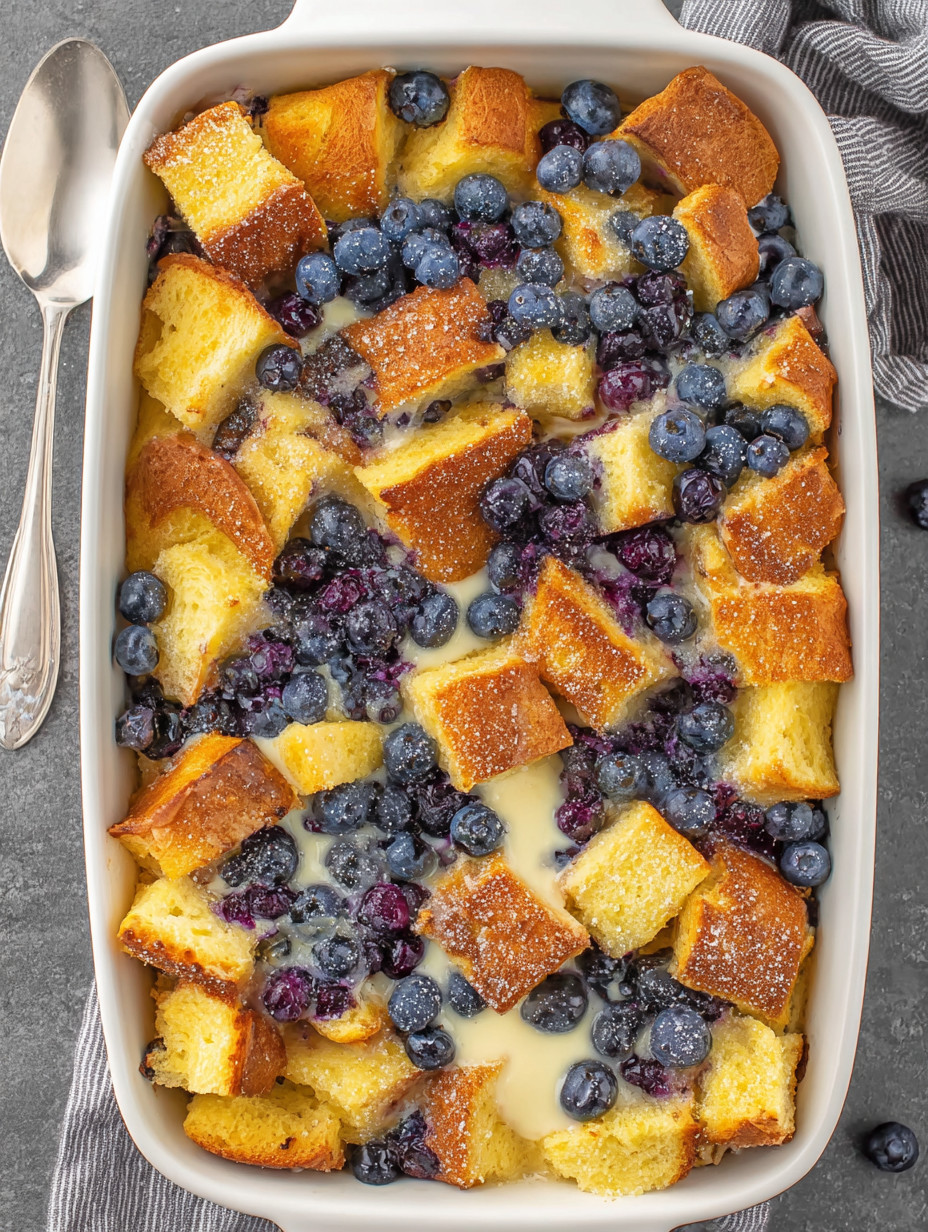 A white bowl filled with blueberries and bread.