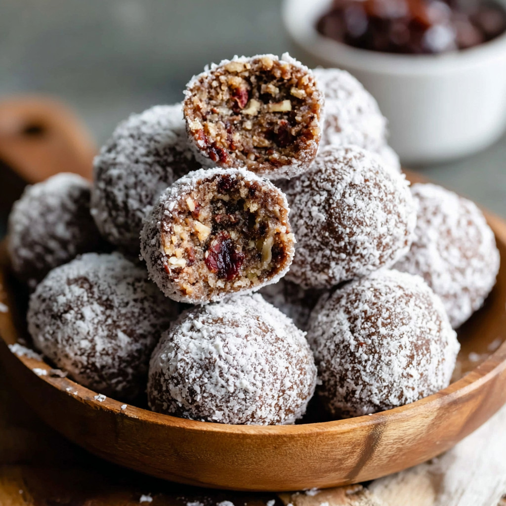 A bowl of powdered sugar covered cookies.