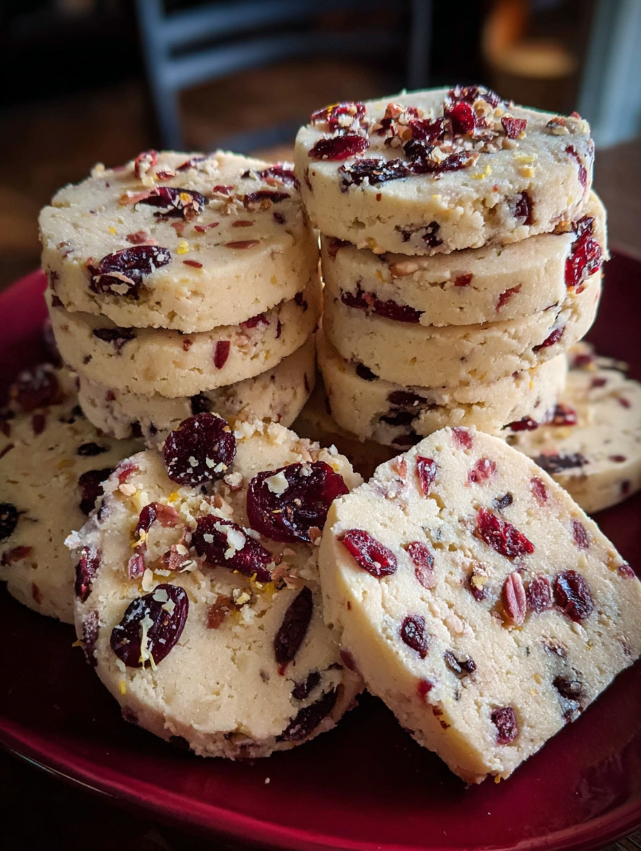 A plate of food with a red plate.