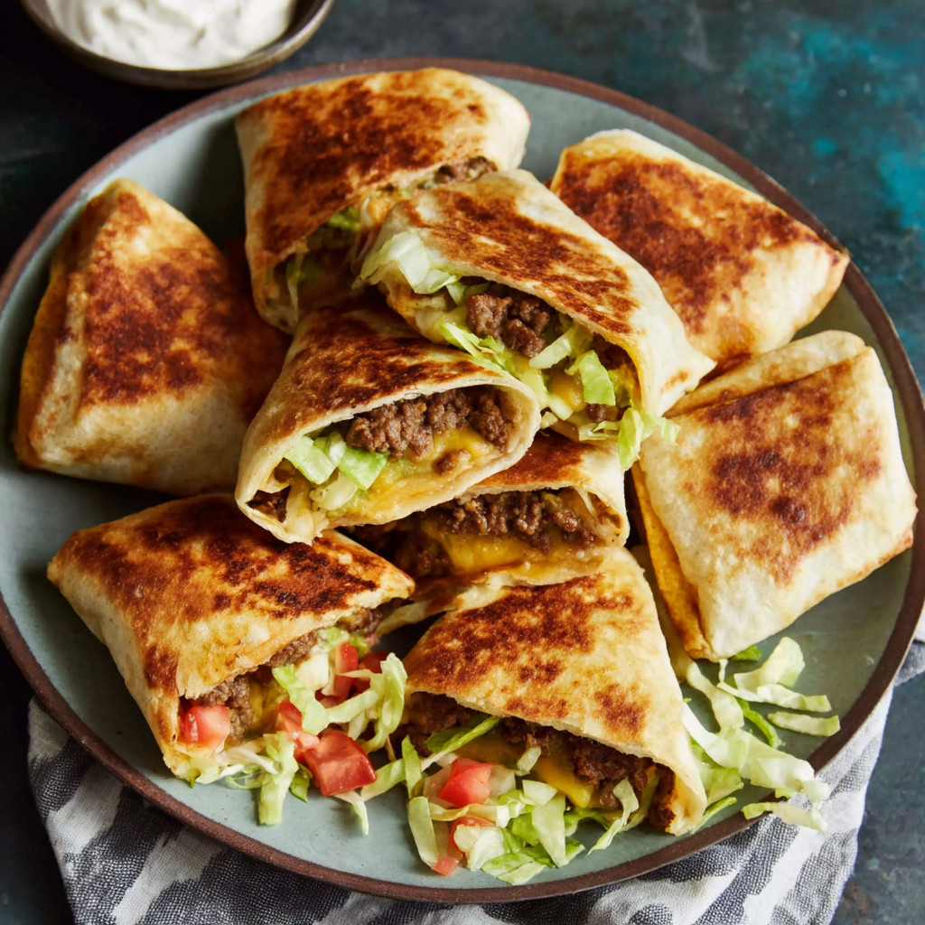 A plate of burritos with lettuce and tomatoes.
