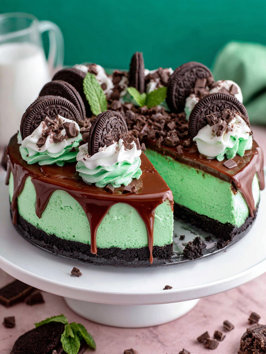 A slice of chocolate and mint cake.