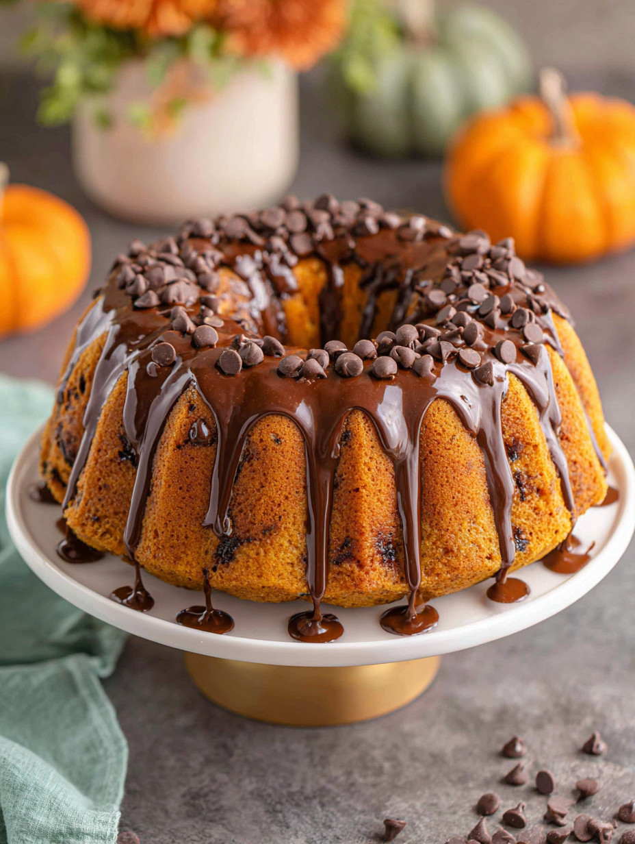 A chocolate cake with chocolate drizzle.