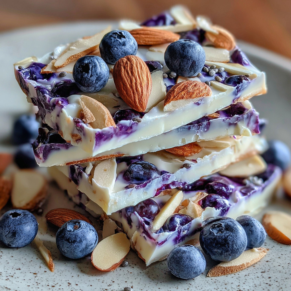 Blueberries and almonds on a plate.