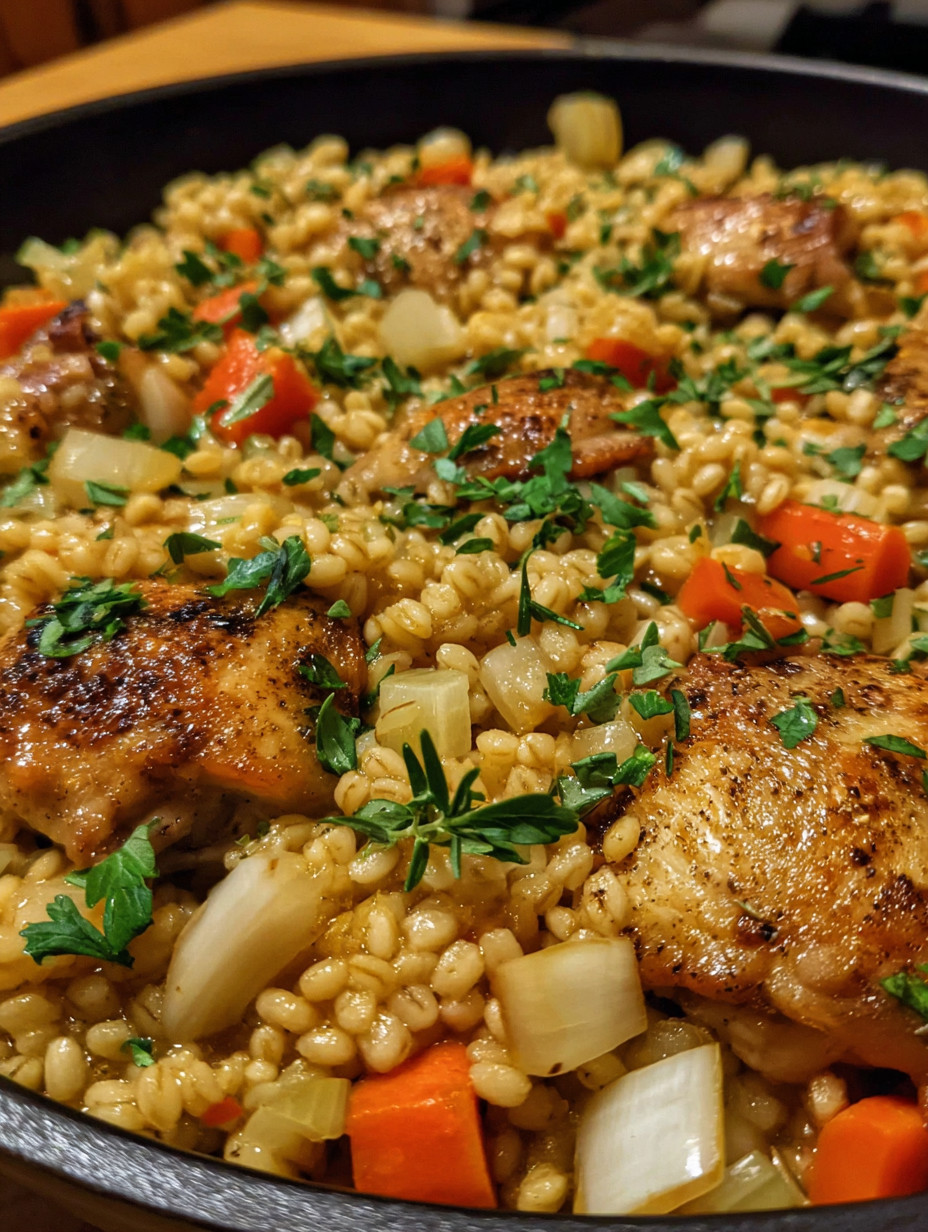 A plate of rice with chicken and vegetables.