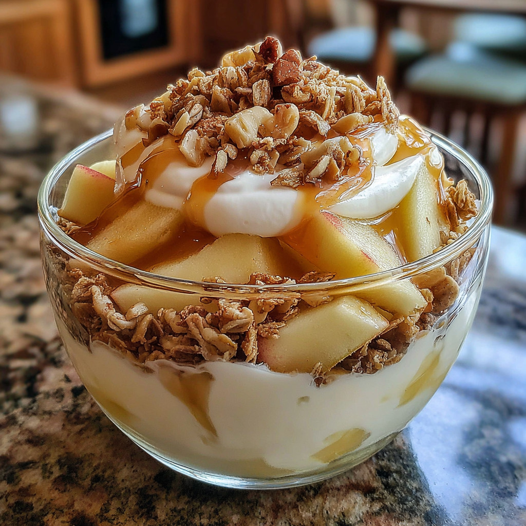 A bowl of yogurt with granola and fruit.