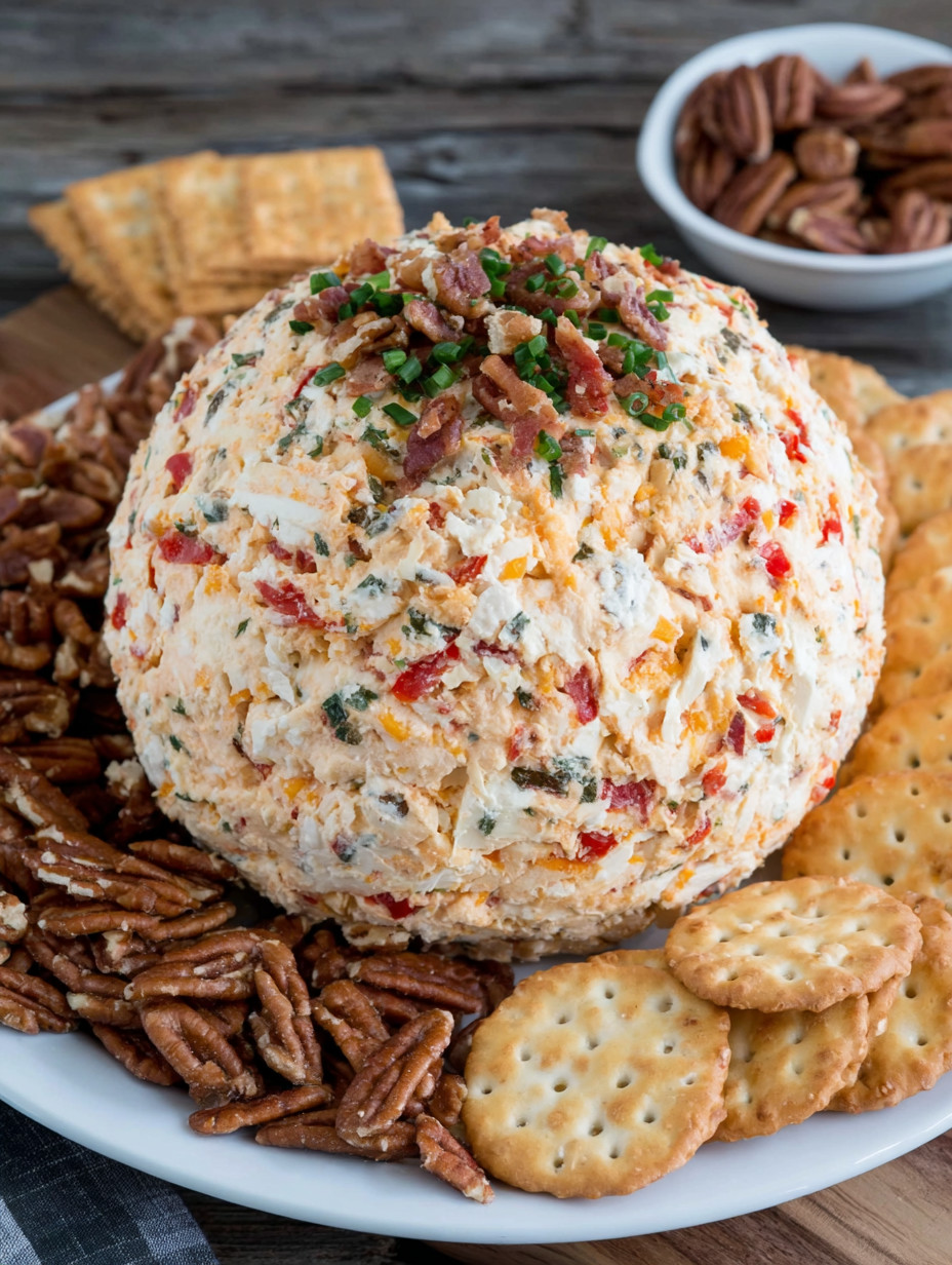 A plate of food with crackers and nuts.