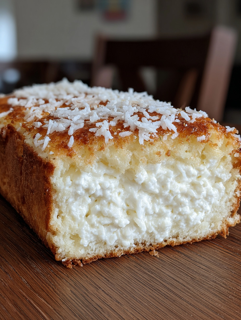 A slice of bread with white icing.
