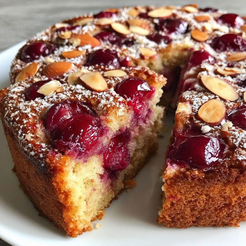 A slice of cake with nuts on top.