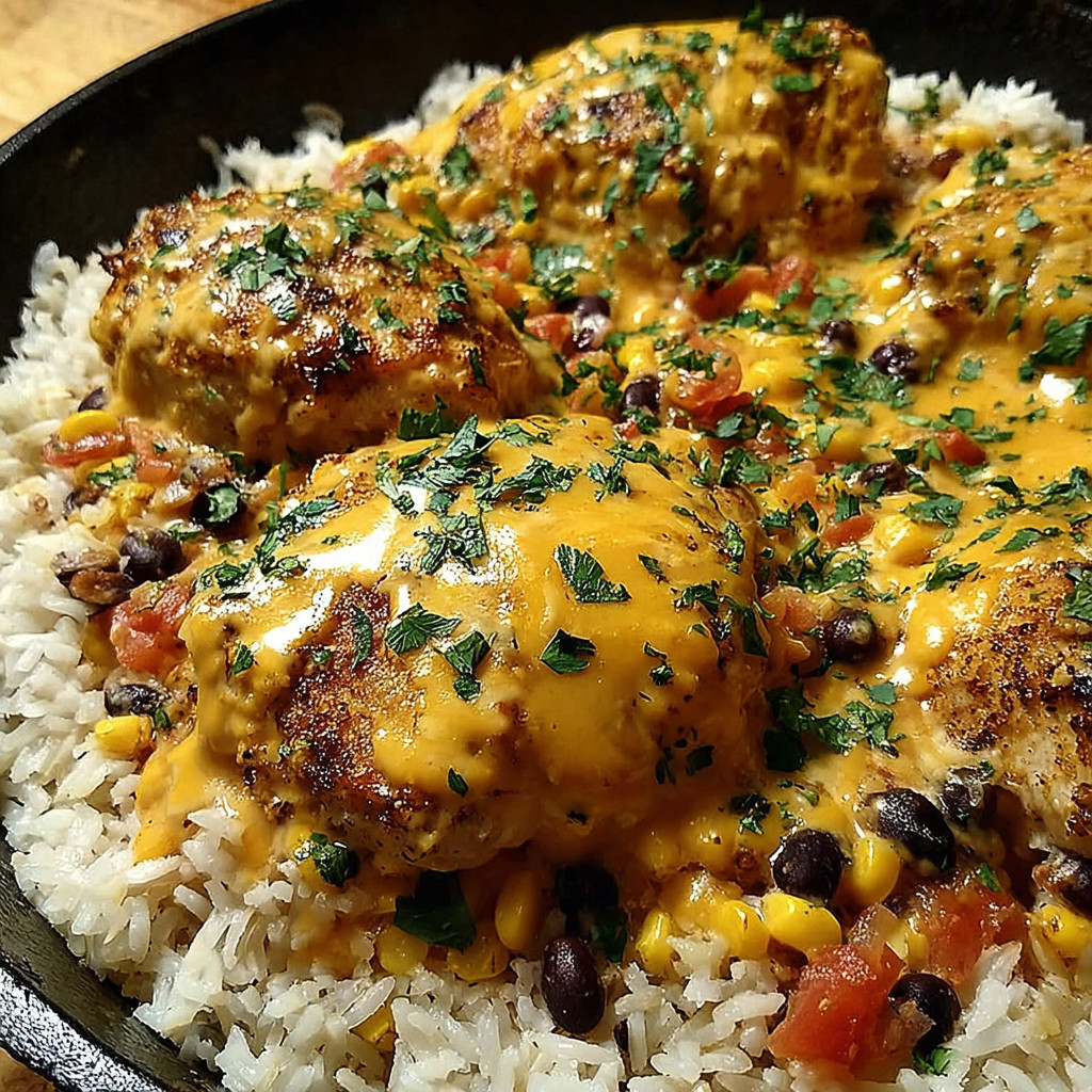 A plate of food with rice and meat.