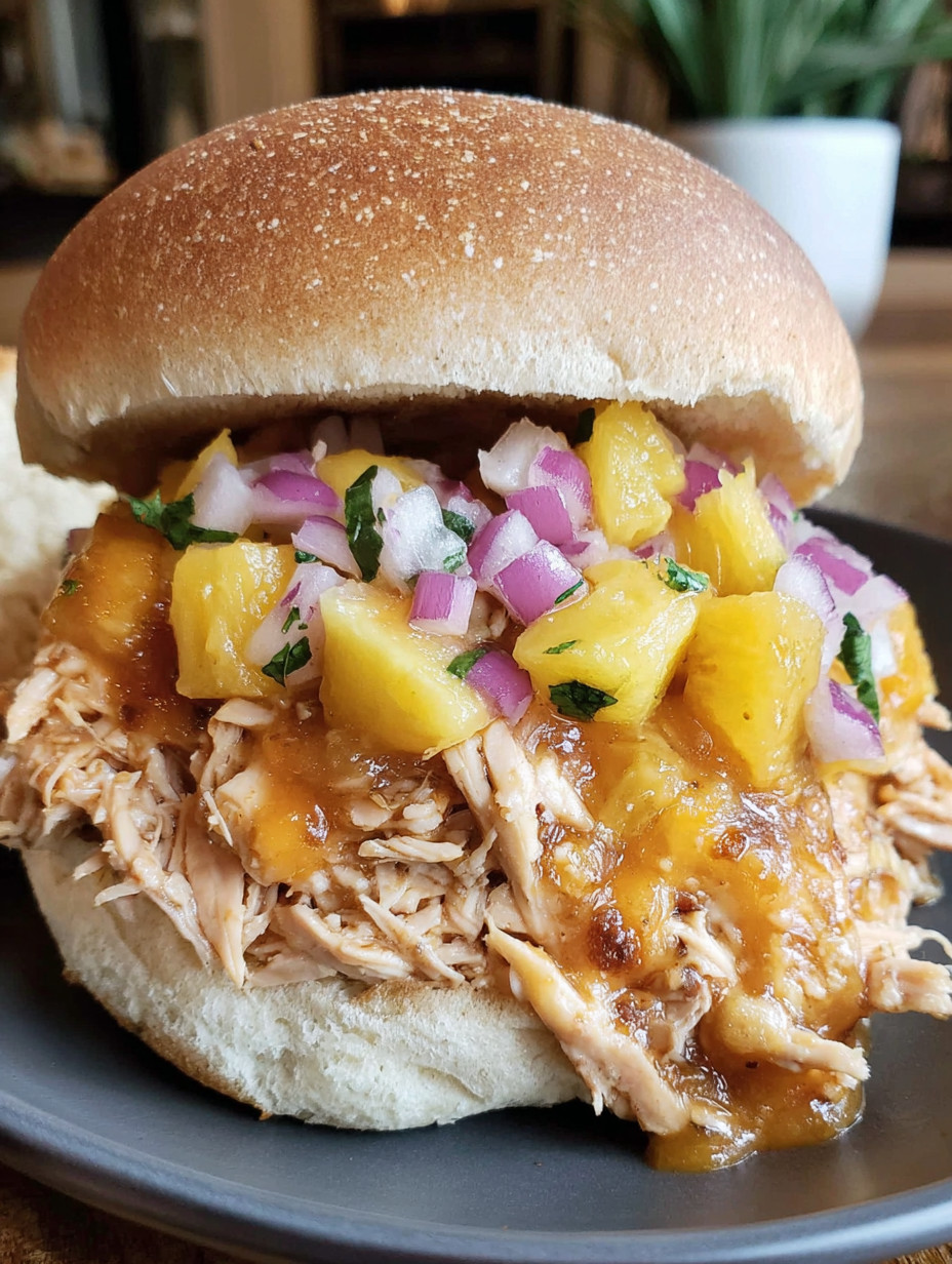 A sandwich with pineapple and onions.