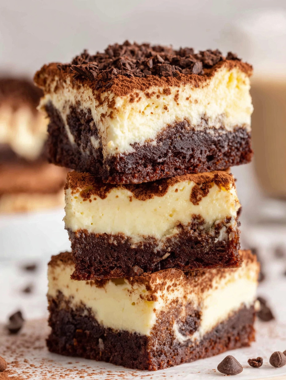 Three pieces of chocolate cake with chocolate chips.