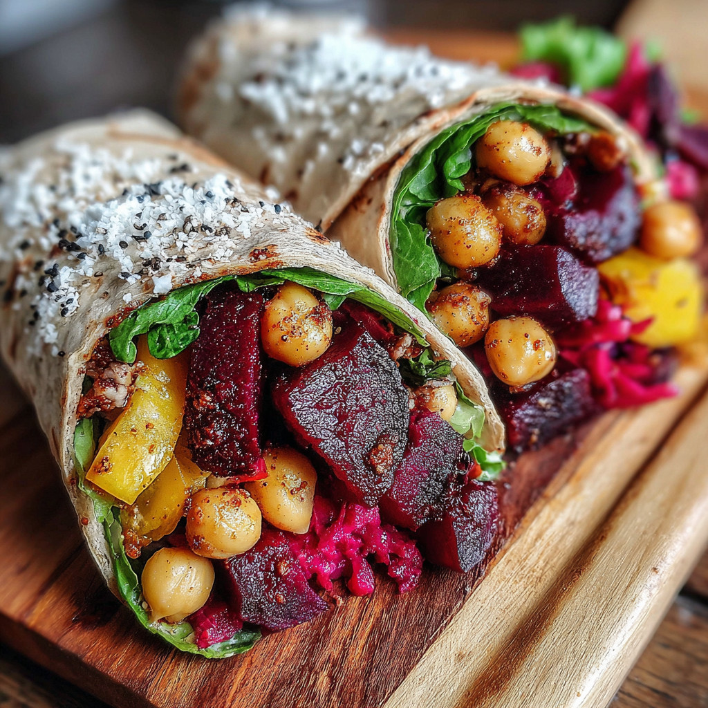 A sandwich with beans and lettuce.