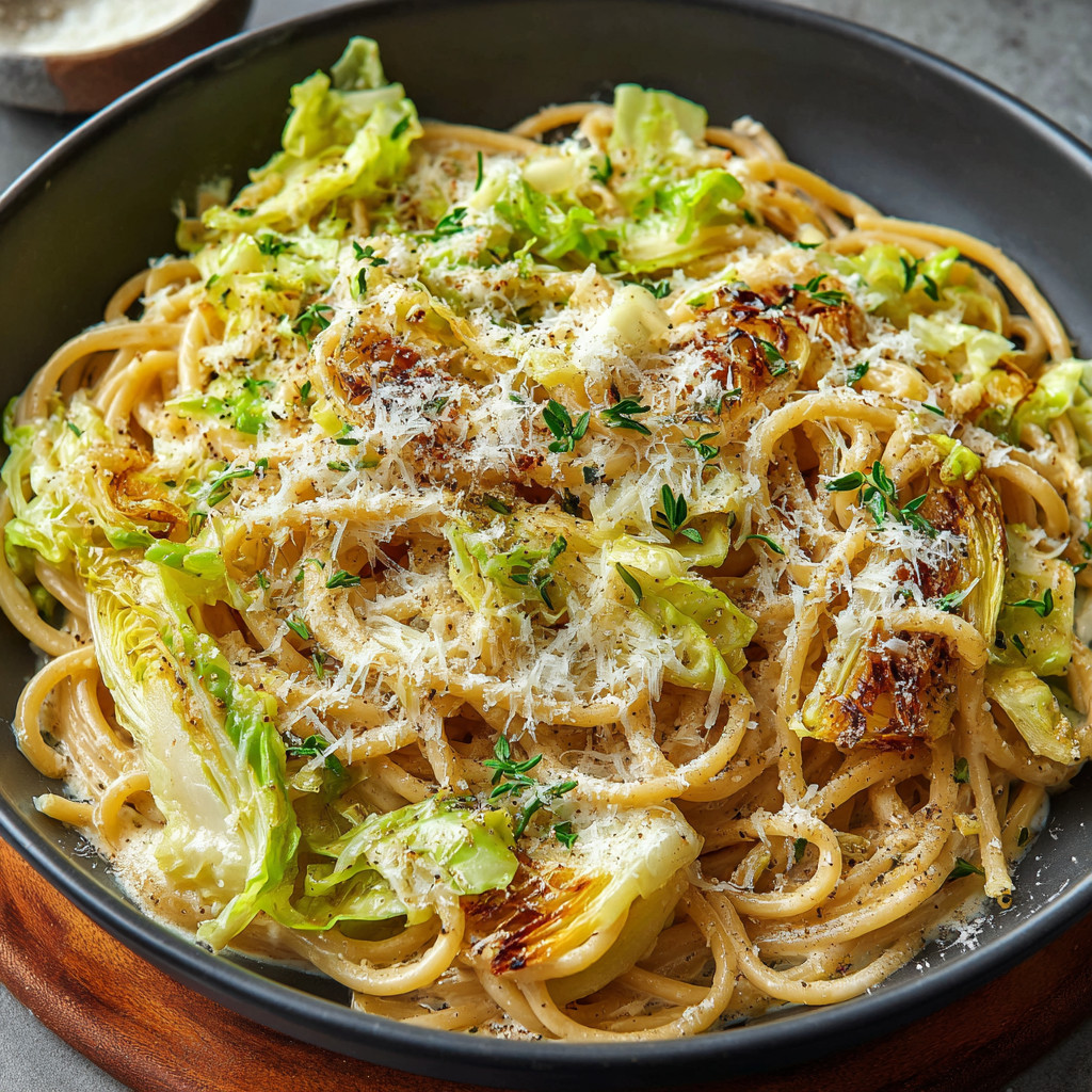 A bowl of pasta with cheese and vegetables.