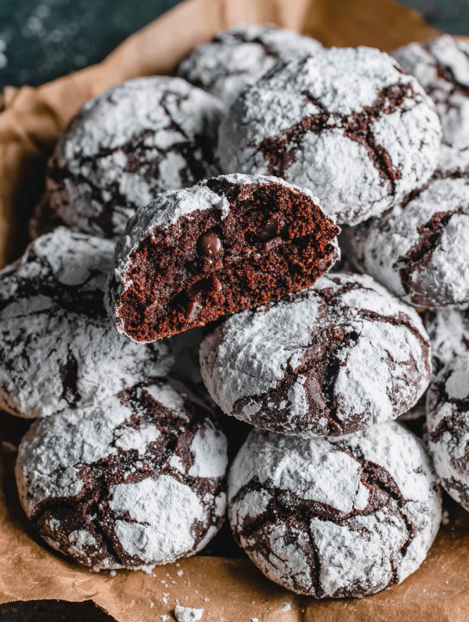 A bowl of chocolate covered cookies.