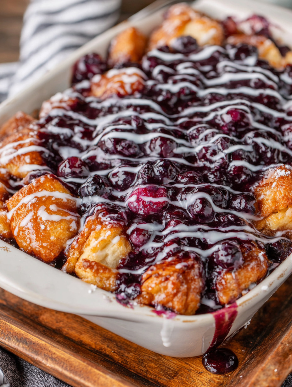 A white bowl filled with blueberries and cream.